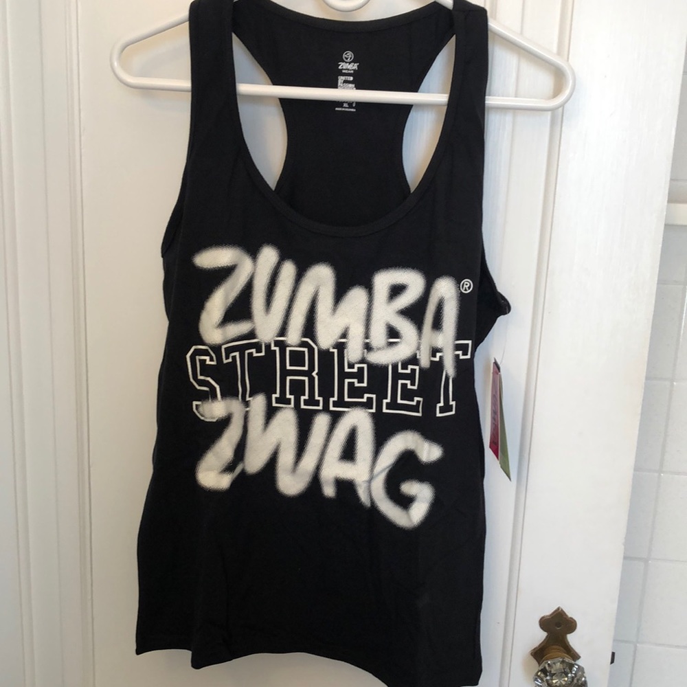 NWT Zumba Street Zwag Racerback XL in Sew Black